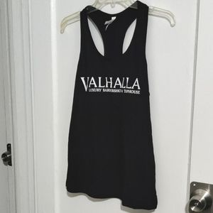 Valhalla luxury barbershop & taphouse black tank top size L